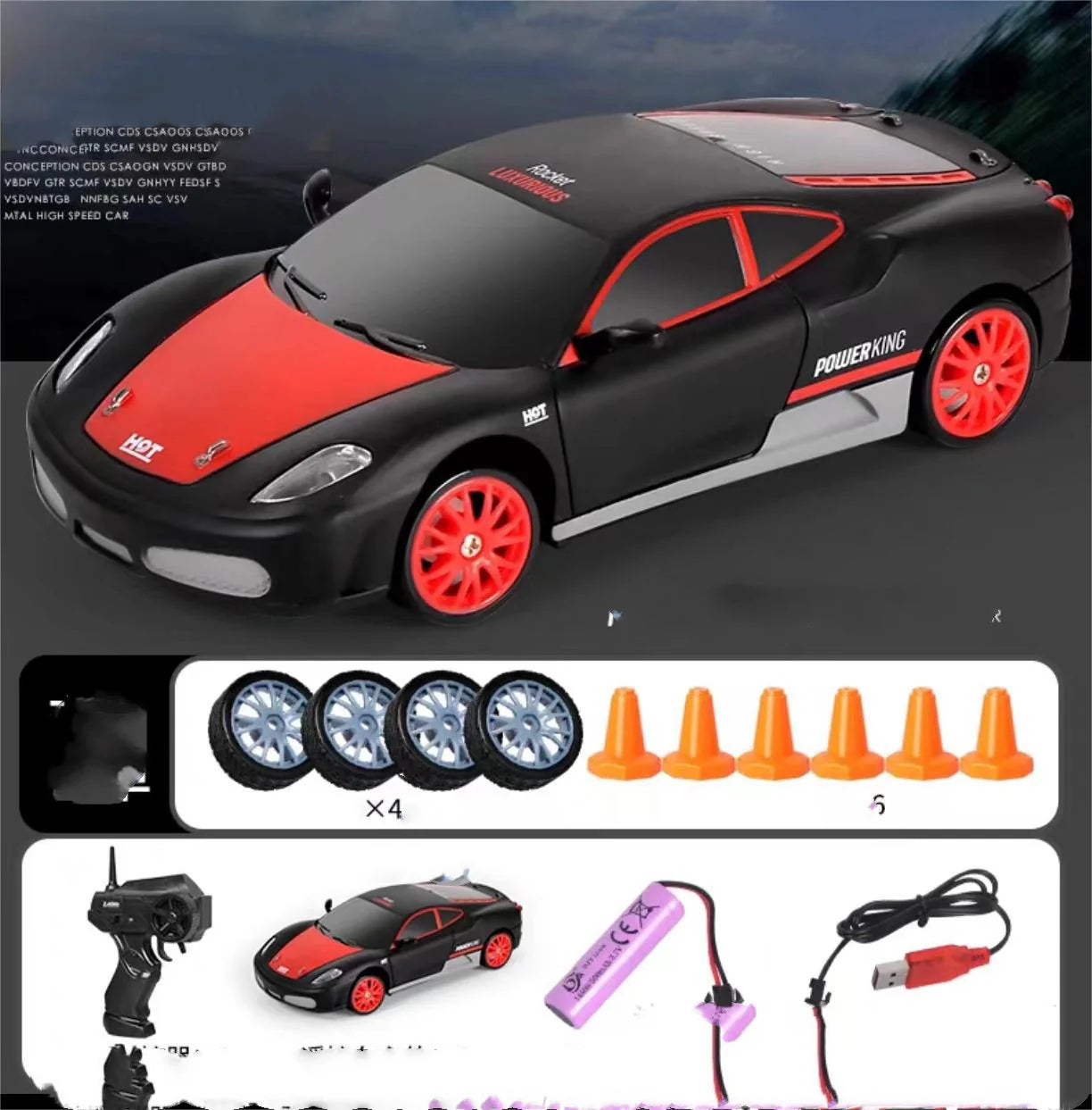 2.4G Drift Rc Car 4WD RC Drift Car Toy Remote Control GTR Model AE86 Vehicle Car RC Racing Car Toy for Children Christmas Gifts